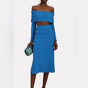 Cult Gaia Caspara MIDI Skirt in Blue. Size XS. Brand New.